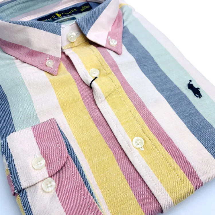 PRL designer shirt with two tones in Baby Pink