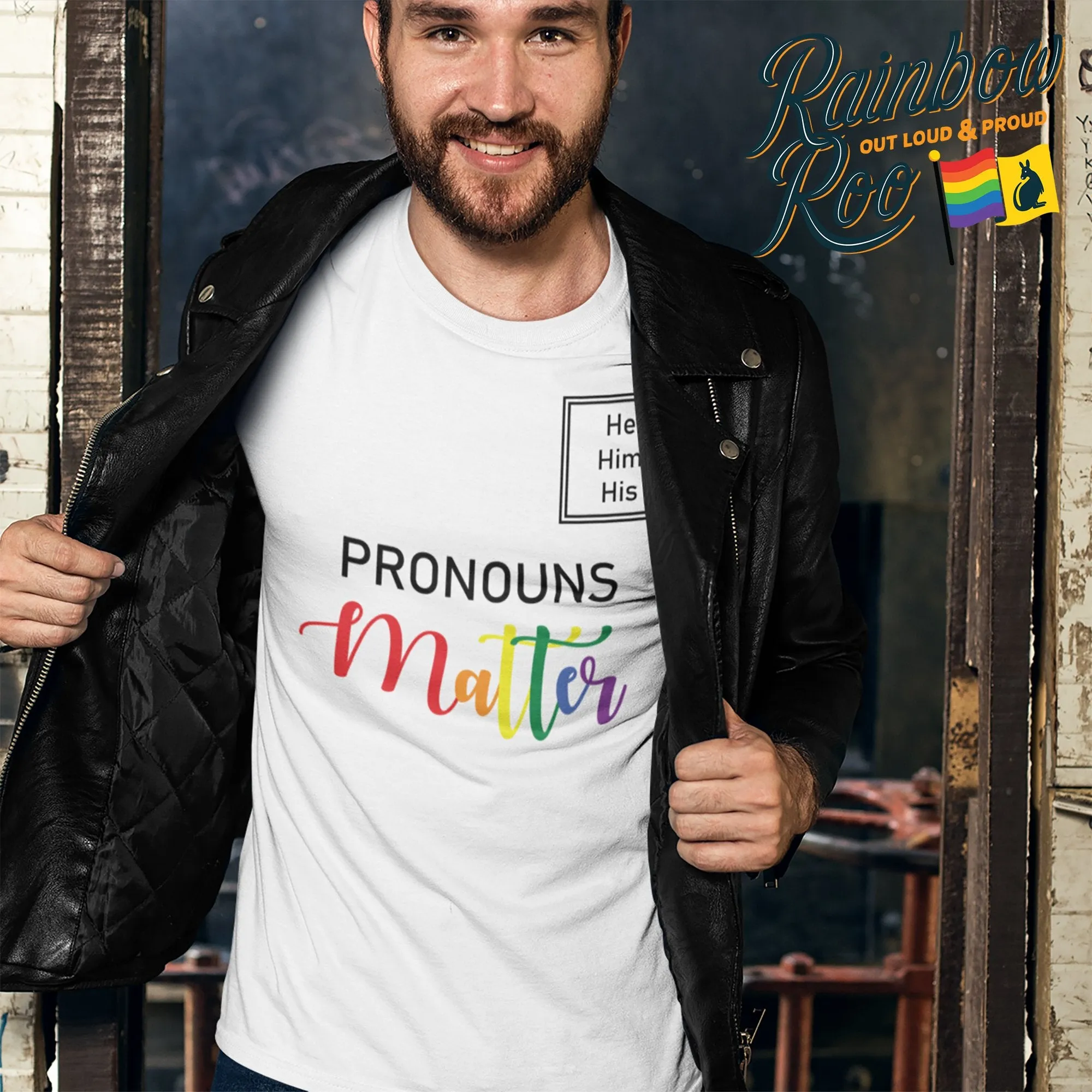 Pronoun T-Shirt - He Him His - Unisex - LG023.