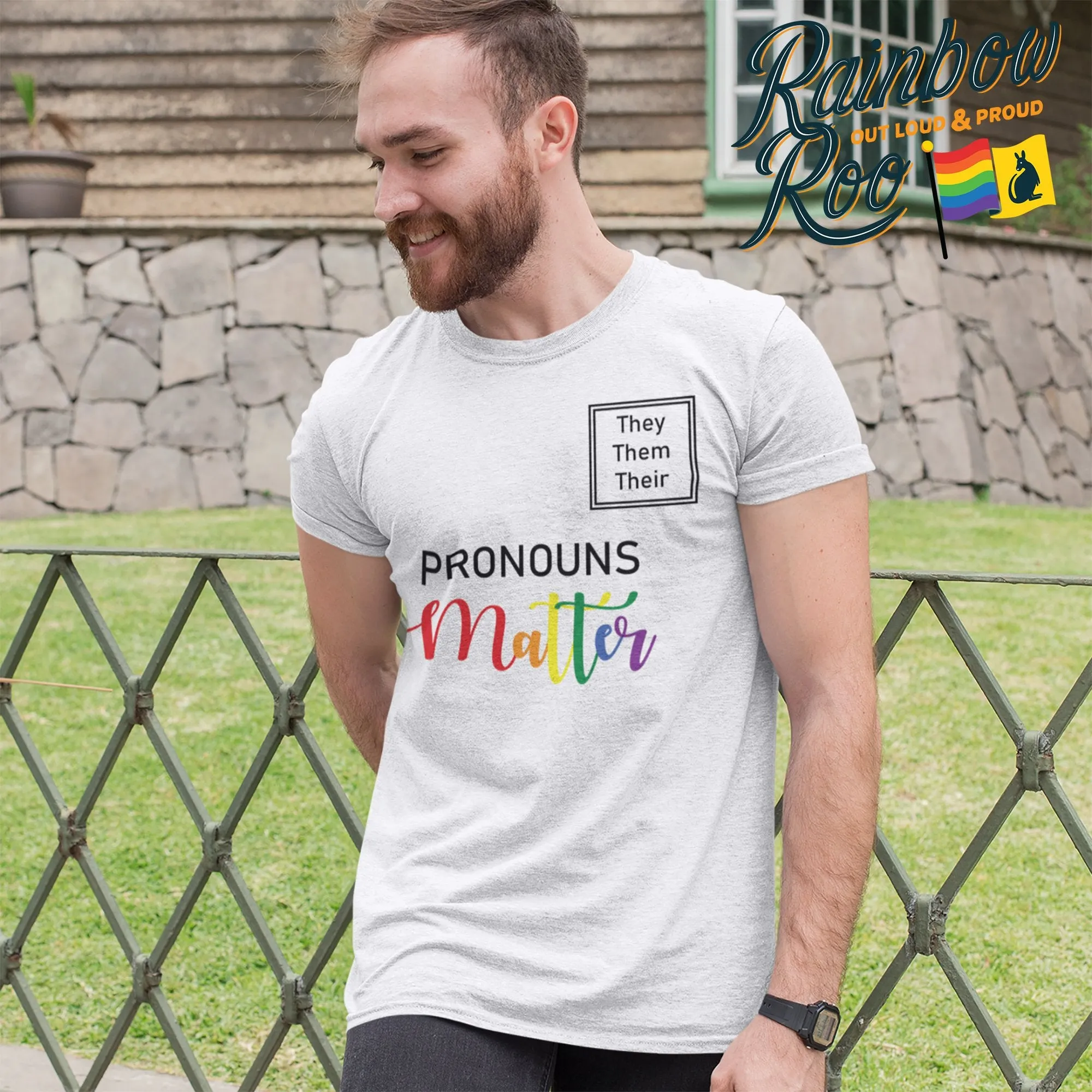 Pronouns T-Shirt Unisex Size Large (LG025)