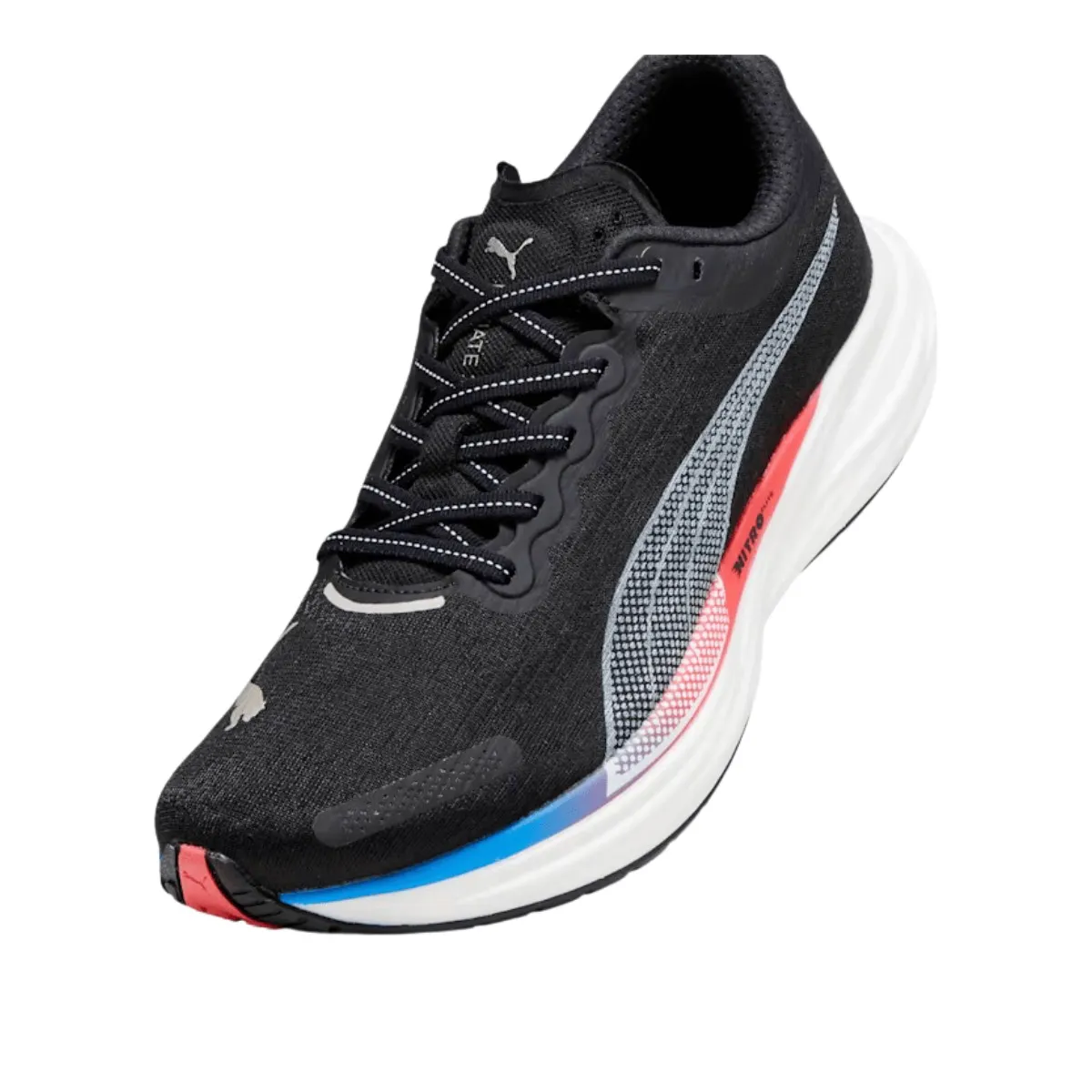 Puma Deviate Nitro 2 Shoes - Black, Blue, Orange.