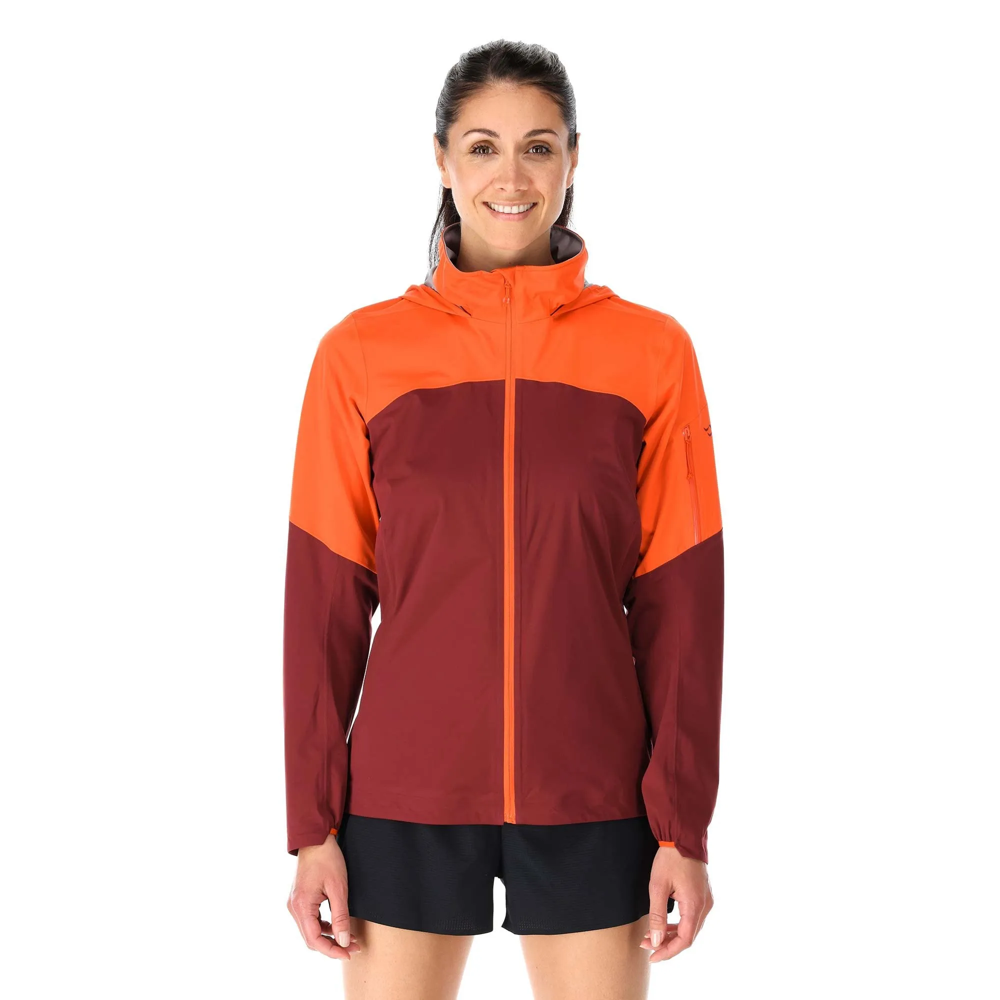 Rab Kinetic Ultra Women's Waterproof Jacket - Red Grapefruit/Deep Heather