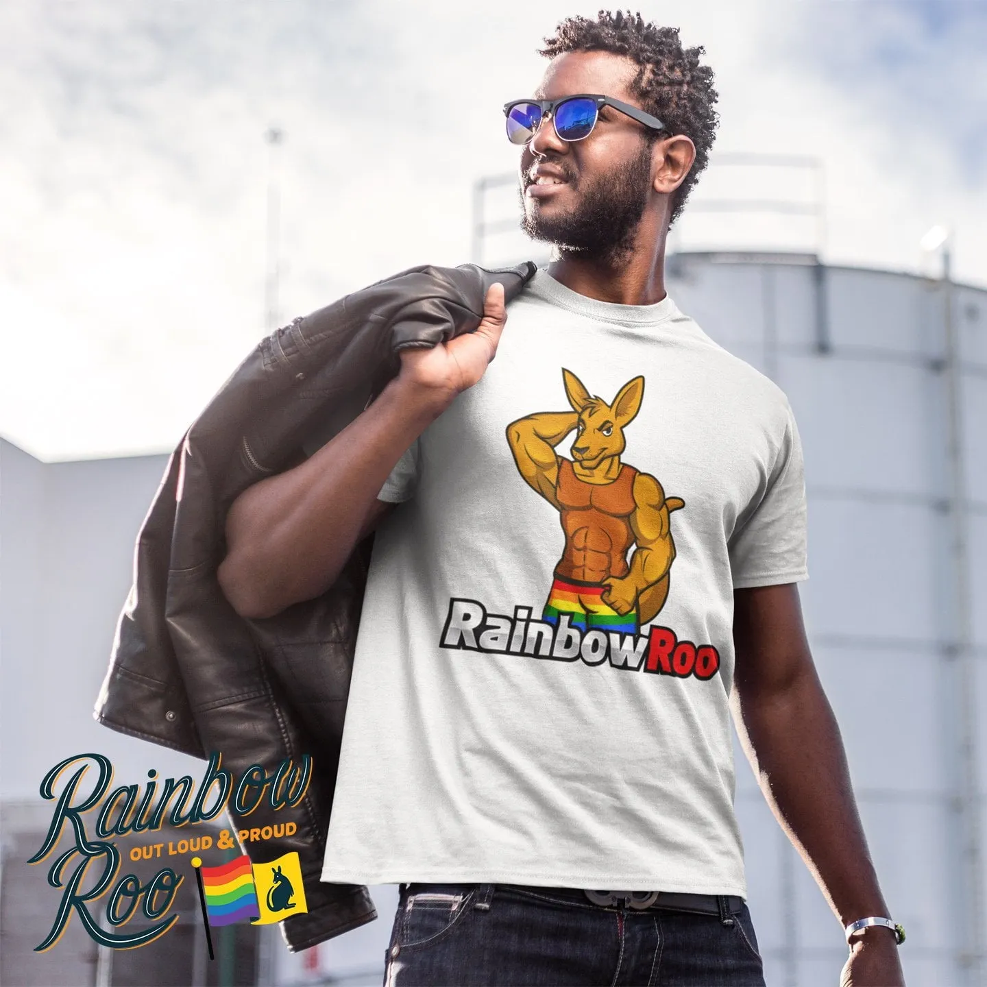 RainbowRoo Muscle Kangaroo Shirt Gender Neutral (G006)