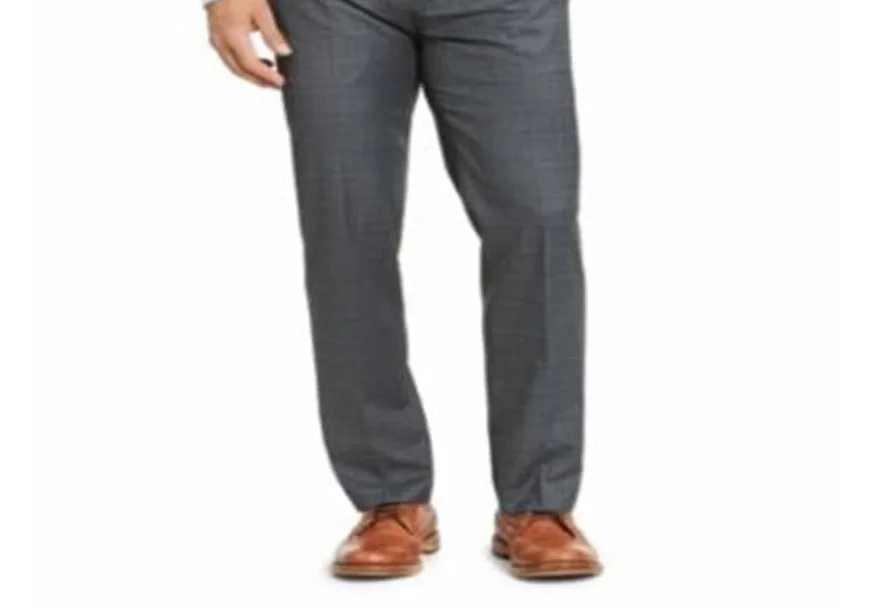 Ralph Lauren Men's Windowpane Dress Pants Gray - Classic Fit - Size 33X30