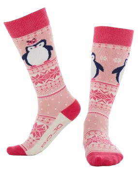 Rojo Perry Penguin Kids' Sock - Pink