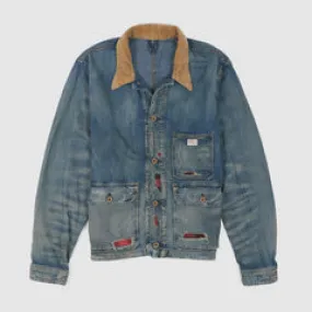 RR Denim Work Jacket Repair - Campton Double RL with Corduroy Collar