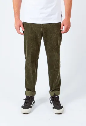 Rusty RIFTS CORD PANT - DUFFLE GREEN