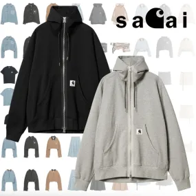 sacai | Street Style Collaboration Long Sleeves Plain Logo