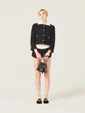 Single-Breasted Tweed Cropped Blazer