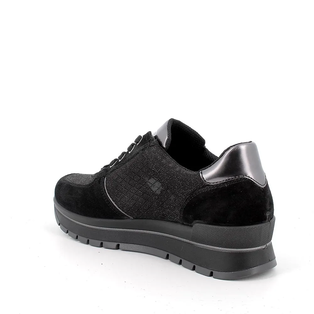 Sneakers IGI&CO donna pelle nero glitter-nero 4672900.