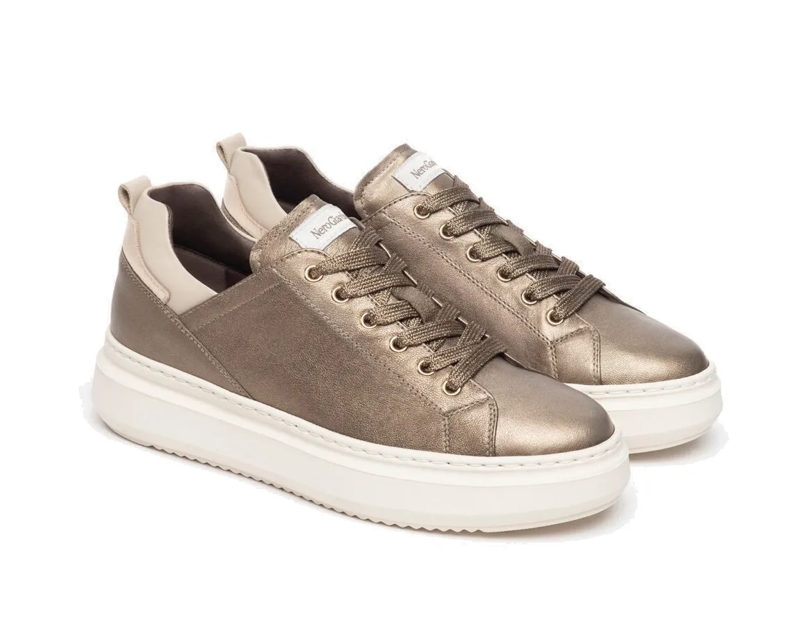 Sneakers NeroGiardini Donna Pelle Brown Sauvage Ivory Beige I317050D/322