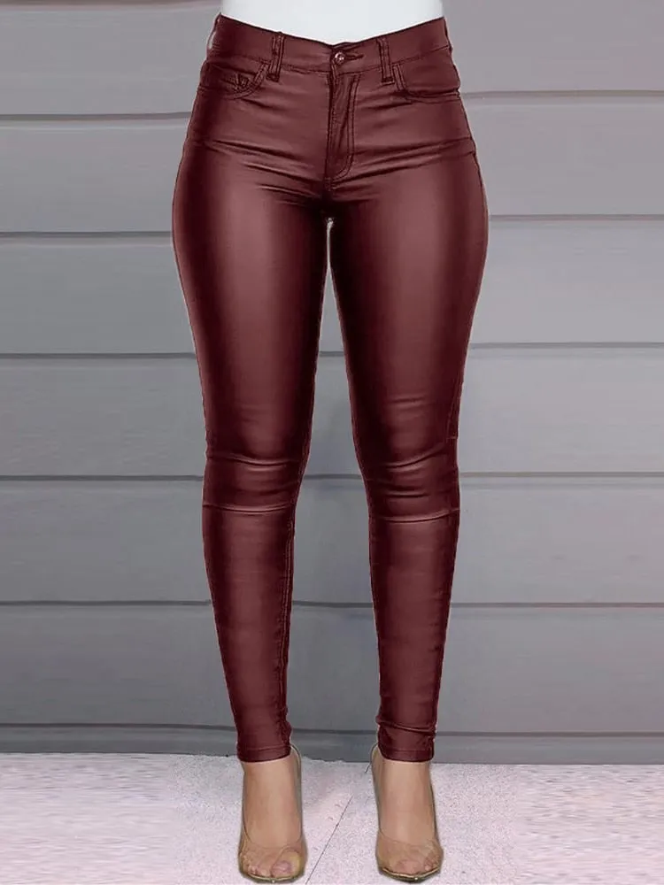 Solid Color Pants Casual Small Leg Oversized Fashion Pencil Pockets