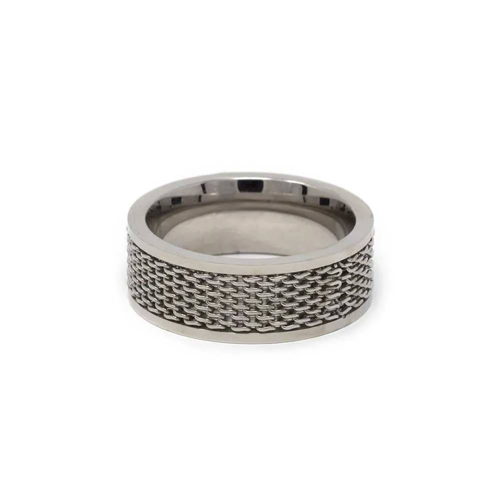 Stainless Steel Mesh Ring for Men