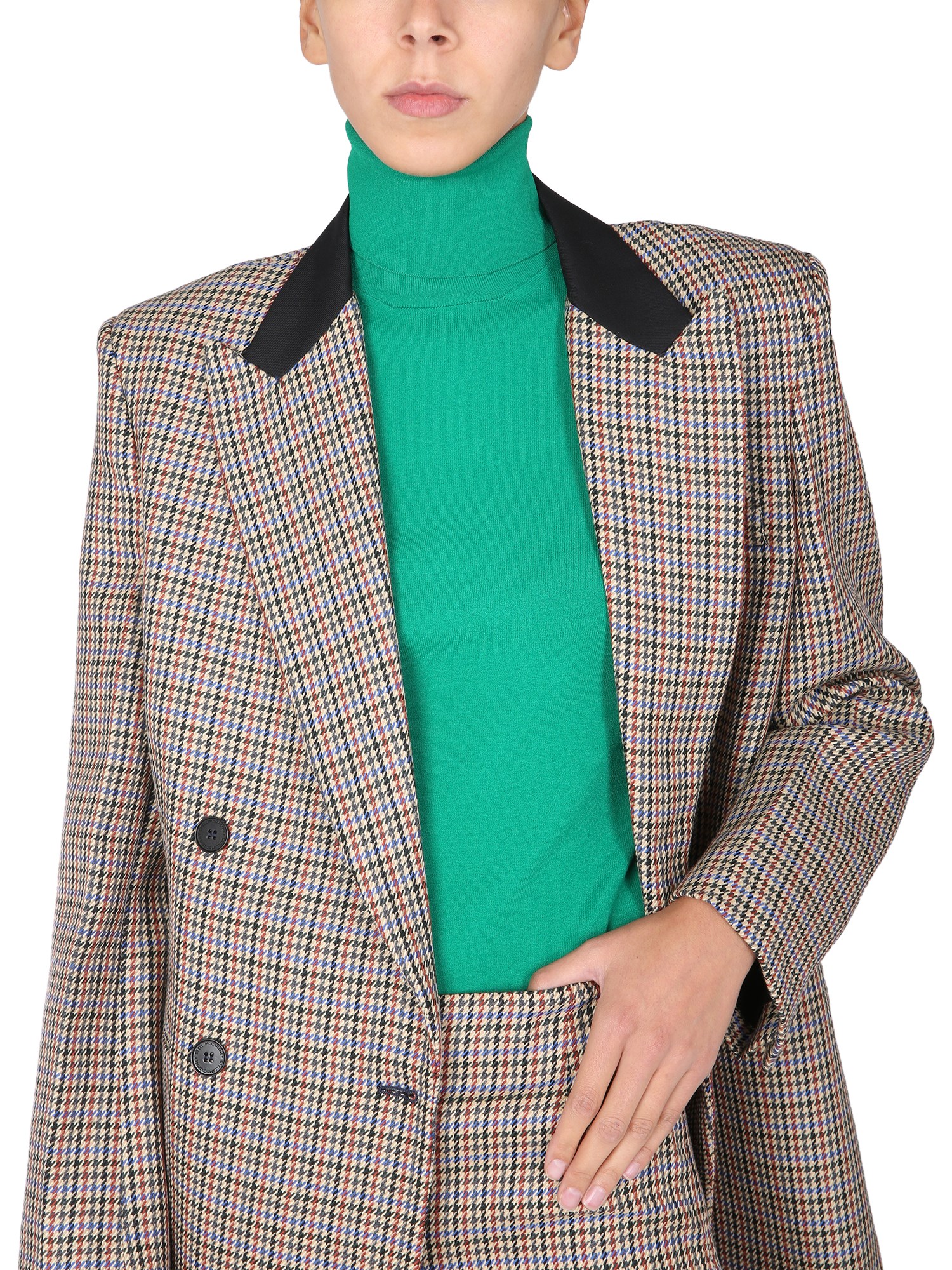 Stella McCartney Meya Wool Jacket - Pied de Poule Pattern