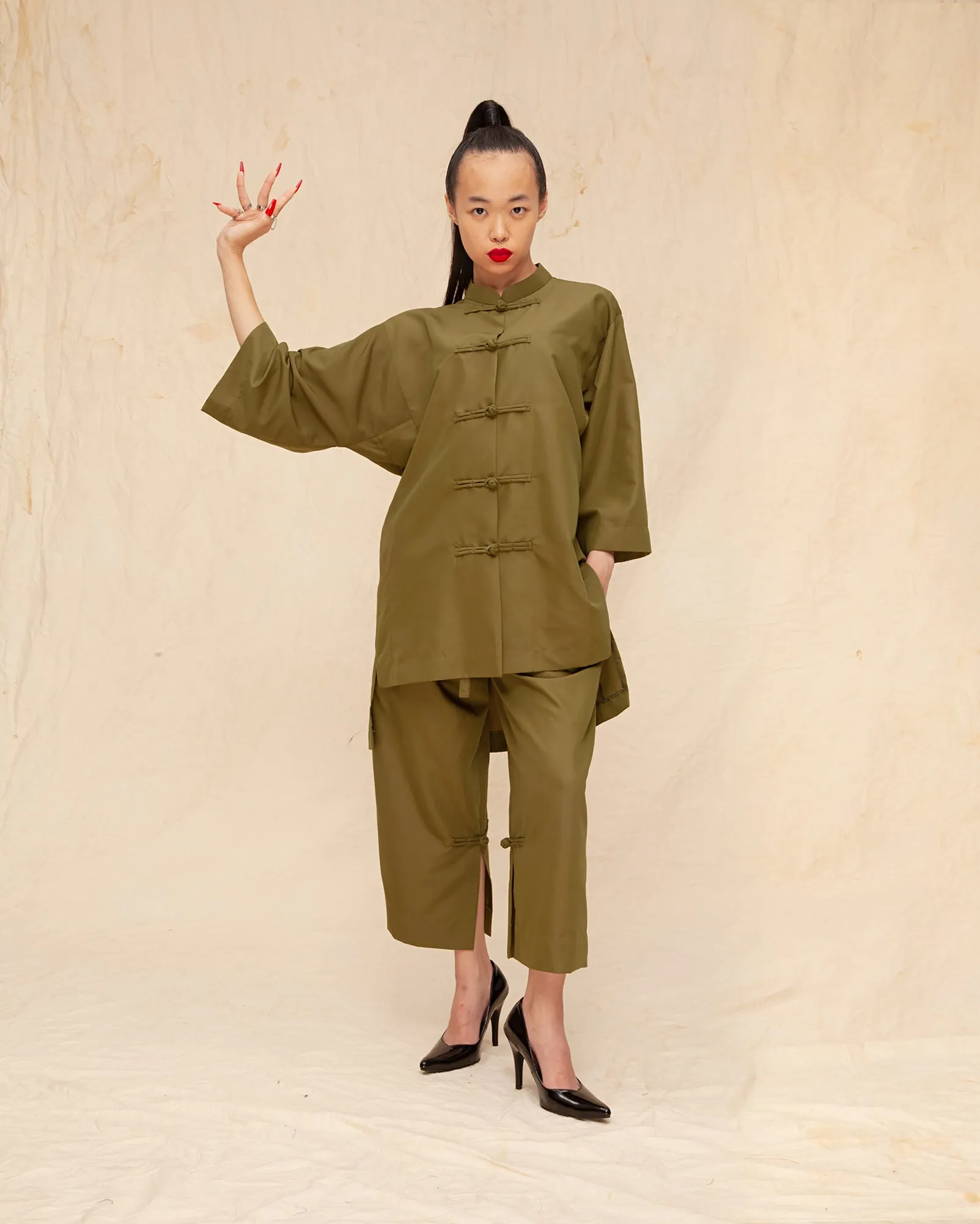 Straight Tang Suit (Olive)