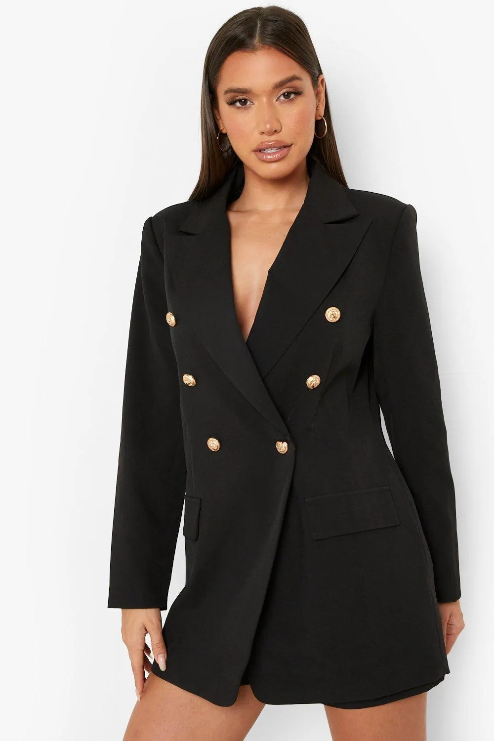 Tailored Fitted Double Breasted Blazer