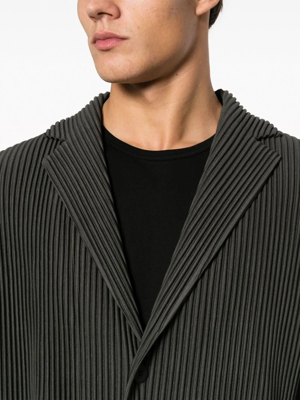 Tailored Pleated Blazer - Ebony Khaki