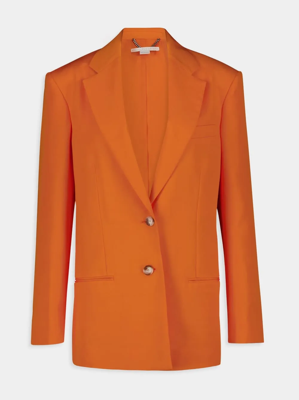 Tangerine Oversized Single-Breasted Blazer