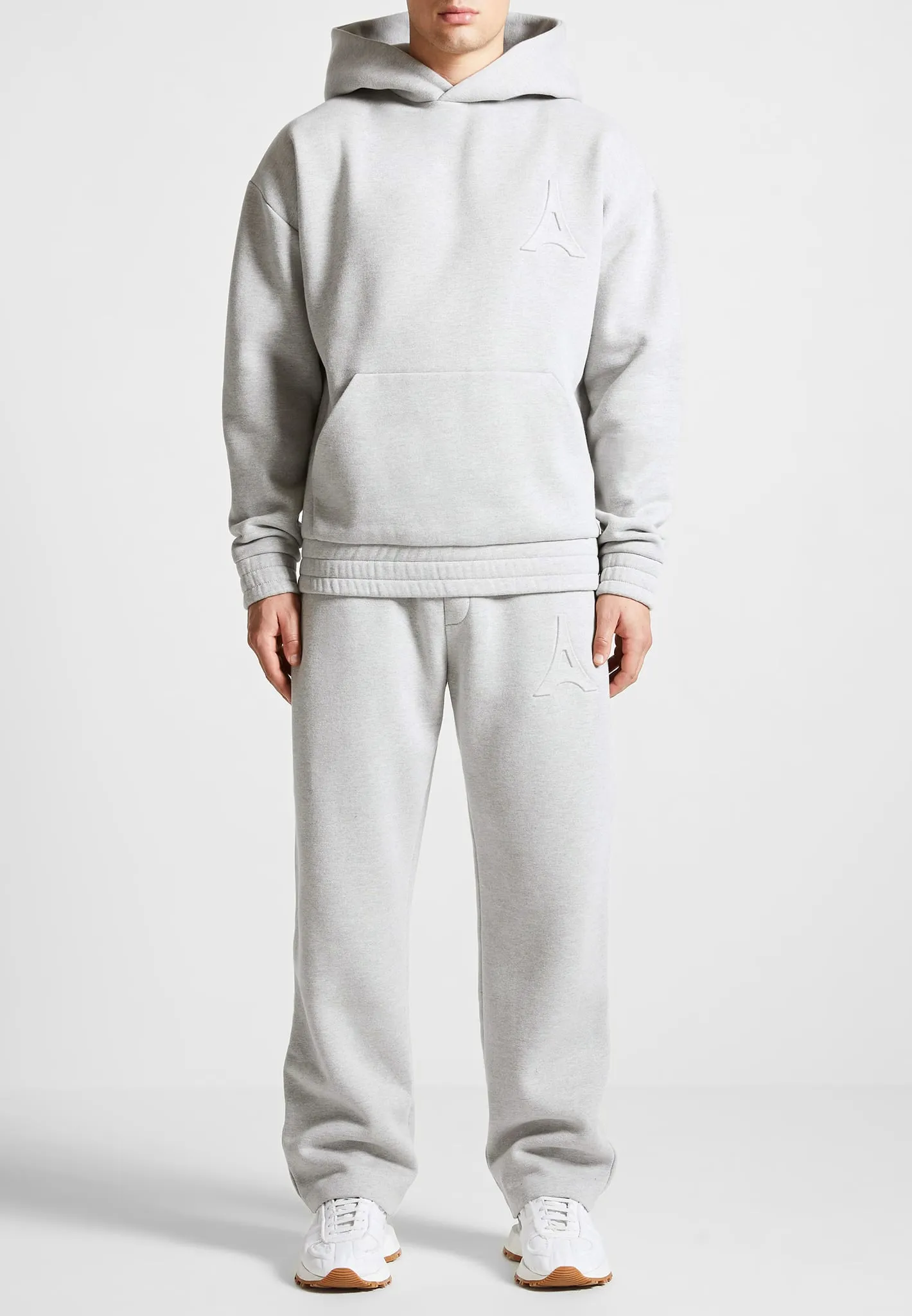 ternel Eiffel Embossed Hoodie - Grey