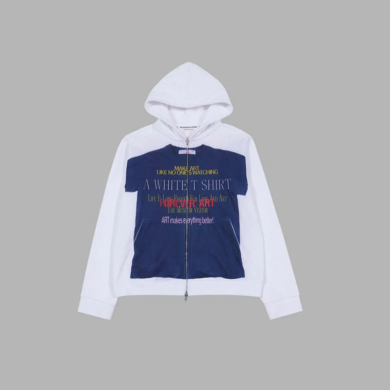 The Museum Visitor T-shirts: Printed Zip Up Hoody