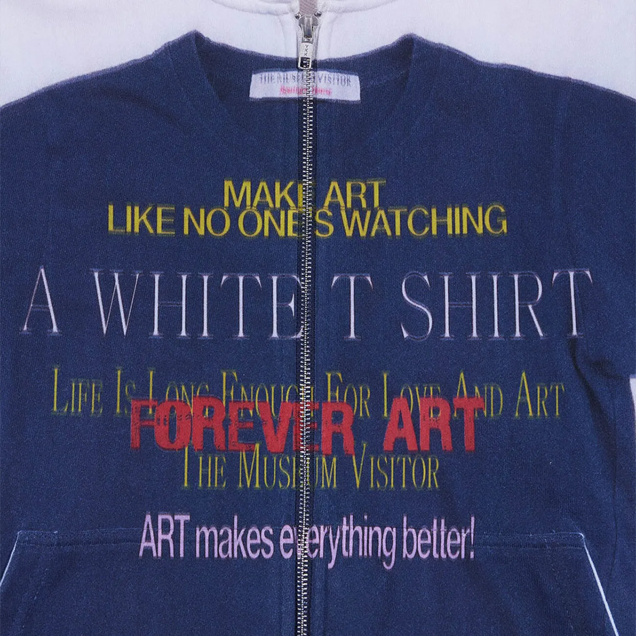 The Museum Visitor T-shirts: Printed Zip Up Hoody