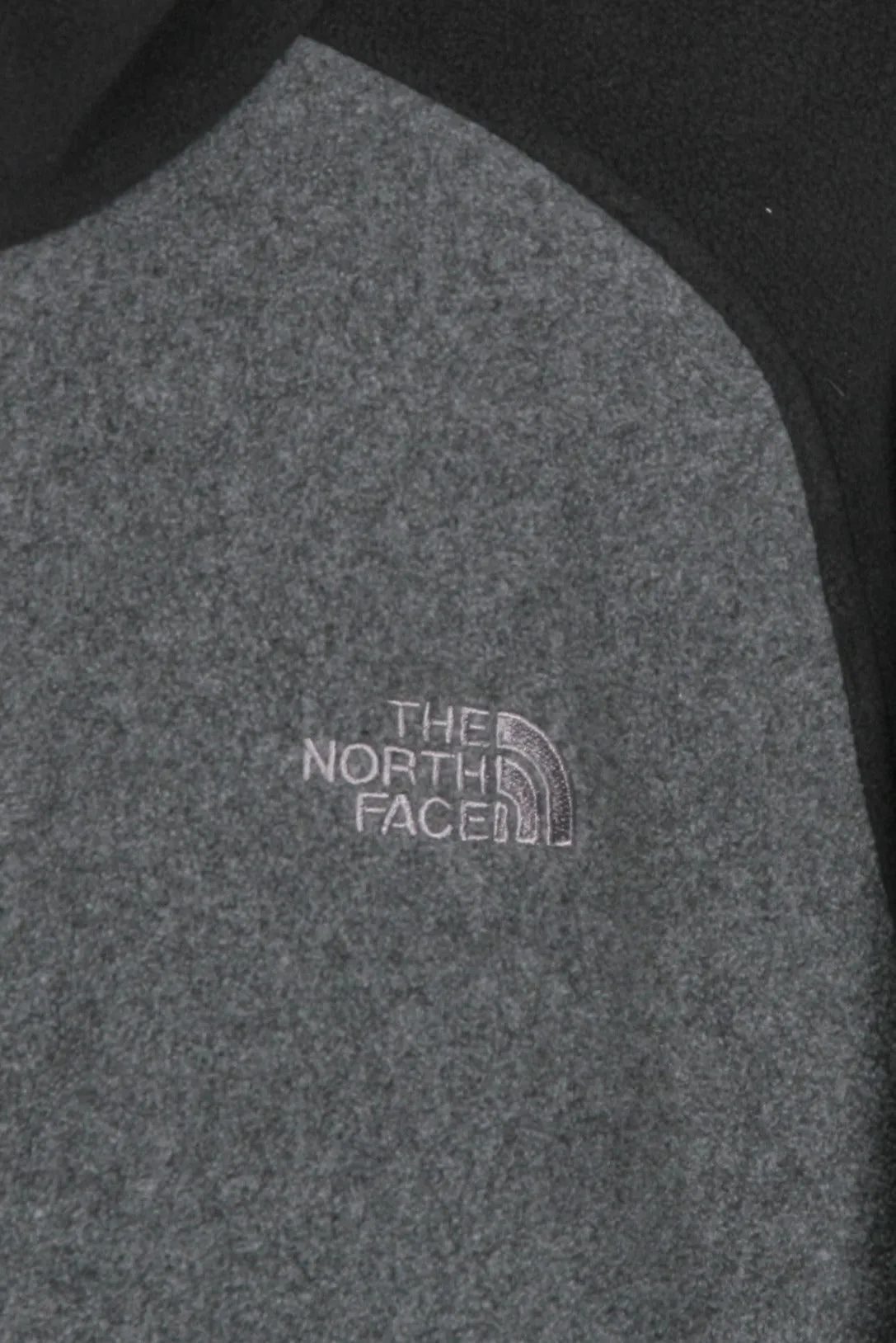 THE NORTH FACE Black Grey Colour Block Fleece Jacket Large