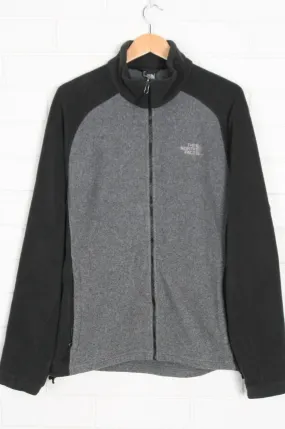 THE NORTH FACE Black Grey Colour Block Fleece Jacket Large