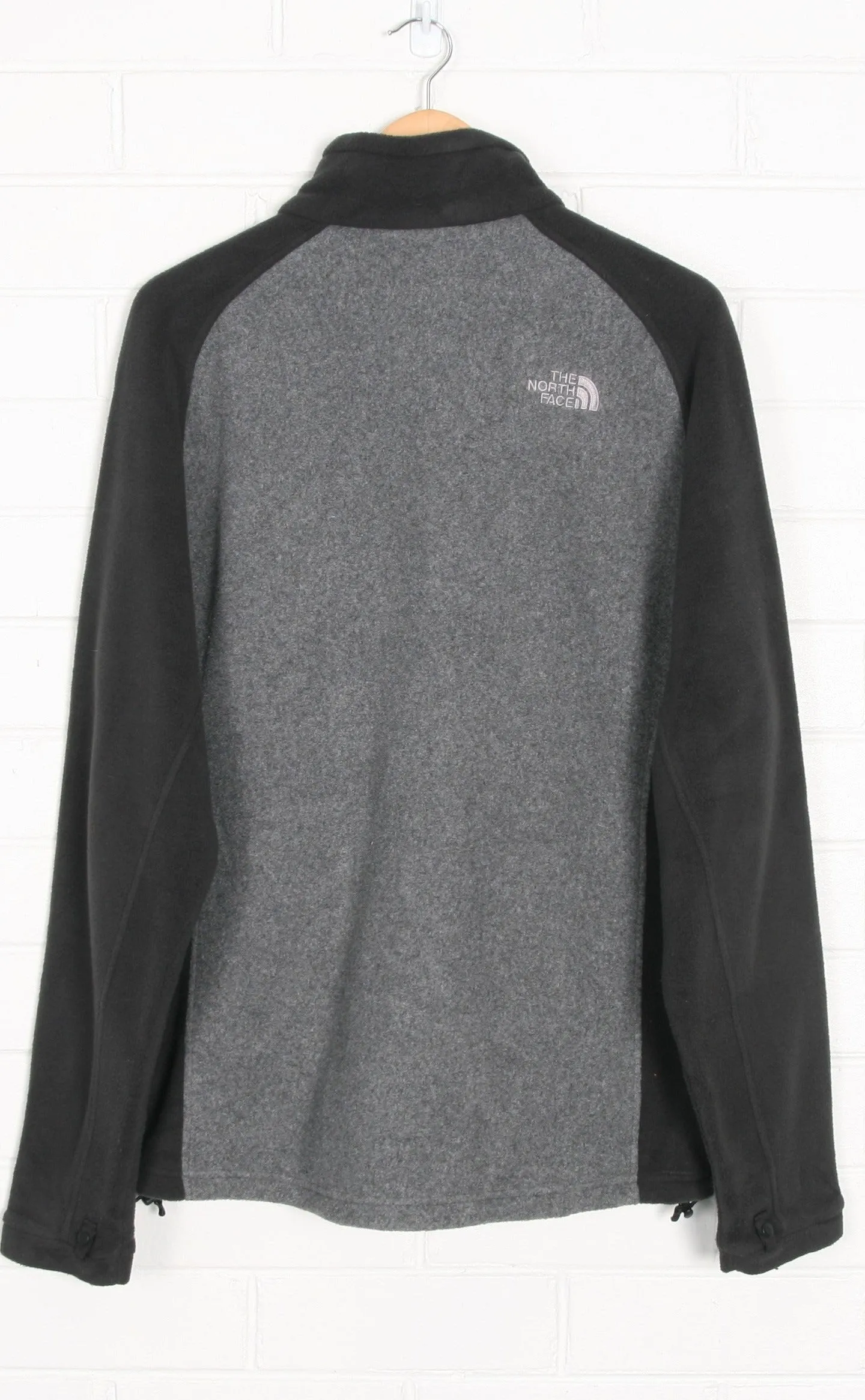 THE NORTH FACE Black Grey Colour Block Fleece Jacket Large