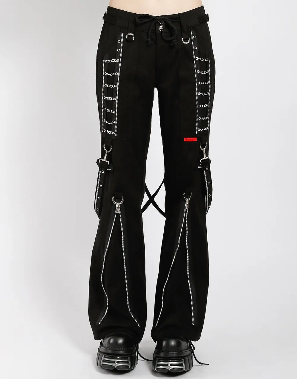 Tripp Black Pants with Multiple Chains