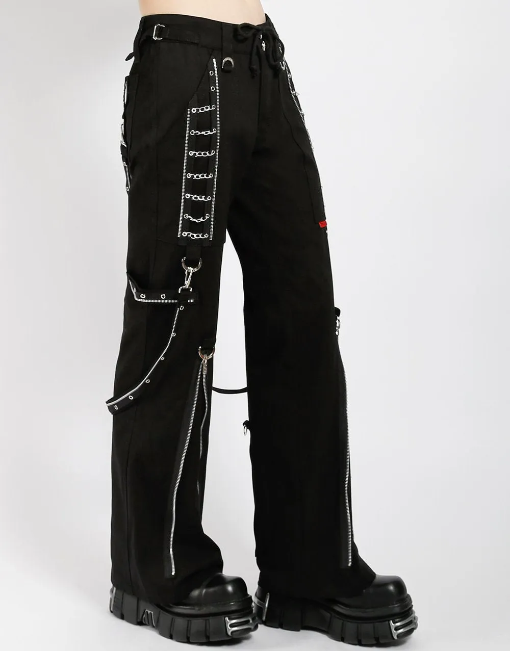 Tripp Black Pants with Multiple Chains