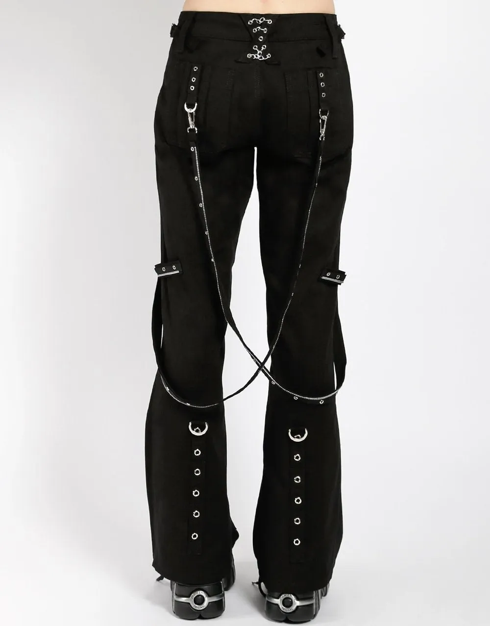 Tripp Black Pants with Multiple Chains