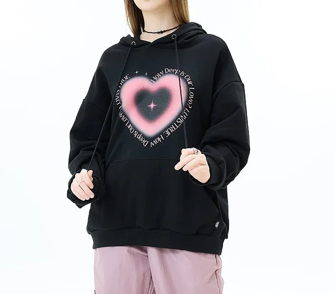 True Love | Cotton Long Sleeve Hoodies & Sweatshirts with Medium Logo