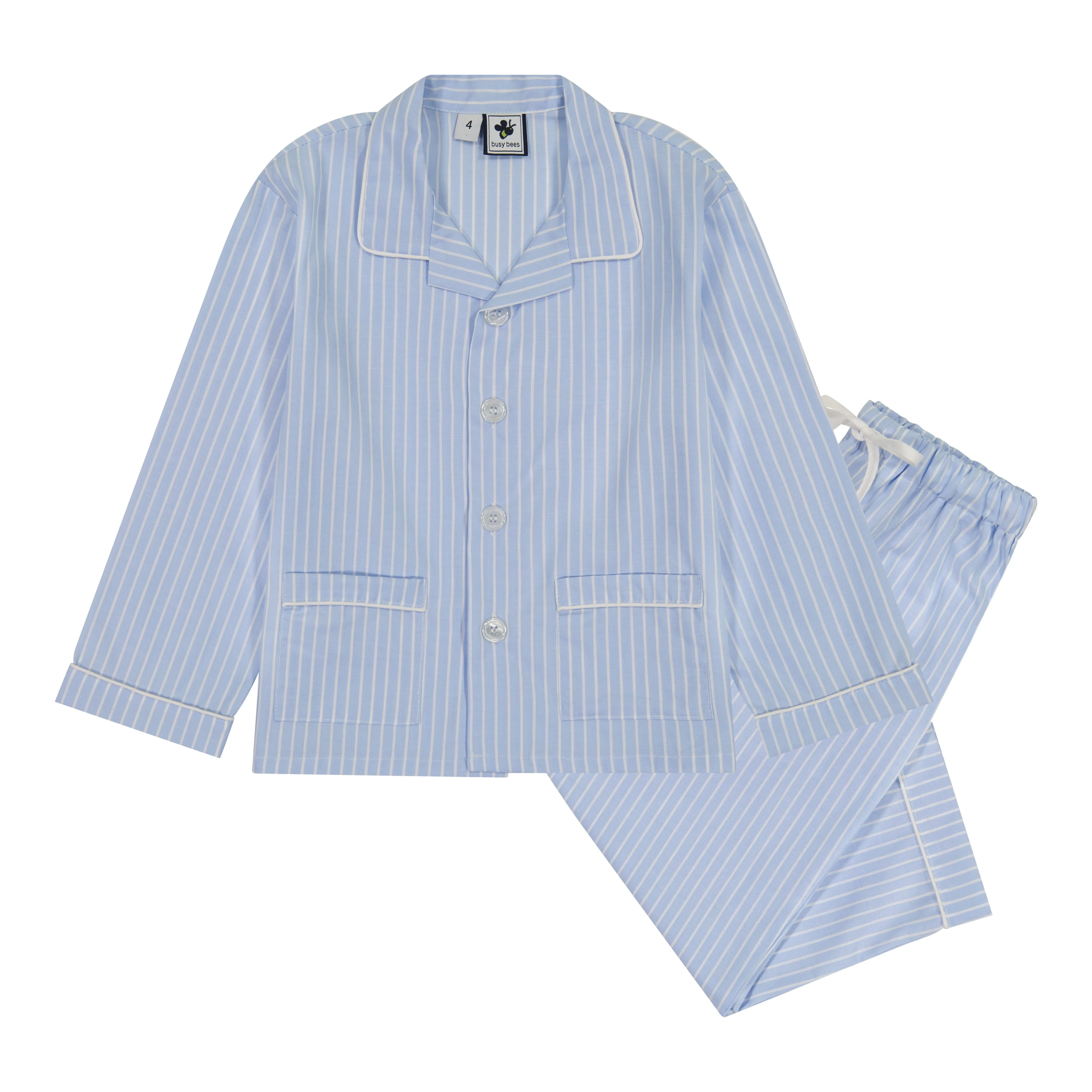 Tucker Long Sleeve Lounge Set - Blue Stripe