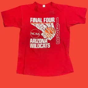 U Of A Arizona Wildcats 1988 Final Four T-Shirt Large