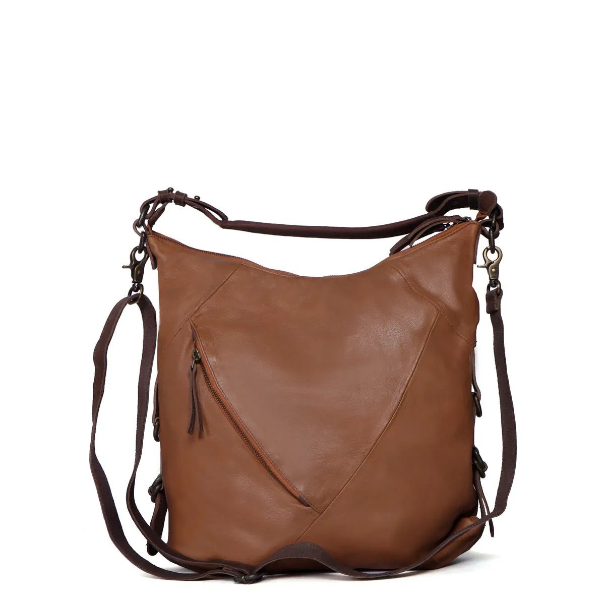 Unique Look Tan Genuine Leather Ladies Tote Bag