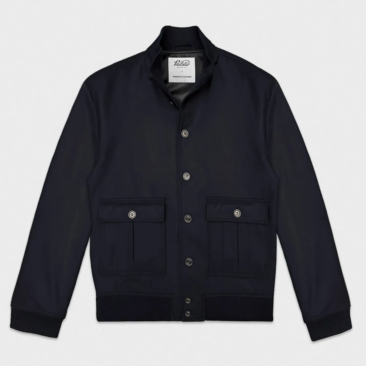 Valstar x Wools Boutique Men's Navy Blue Wool Valstarino Jacket.