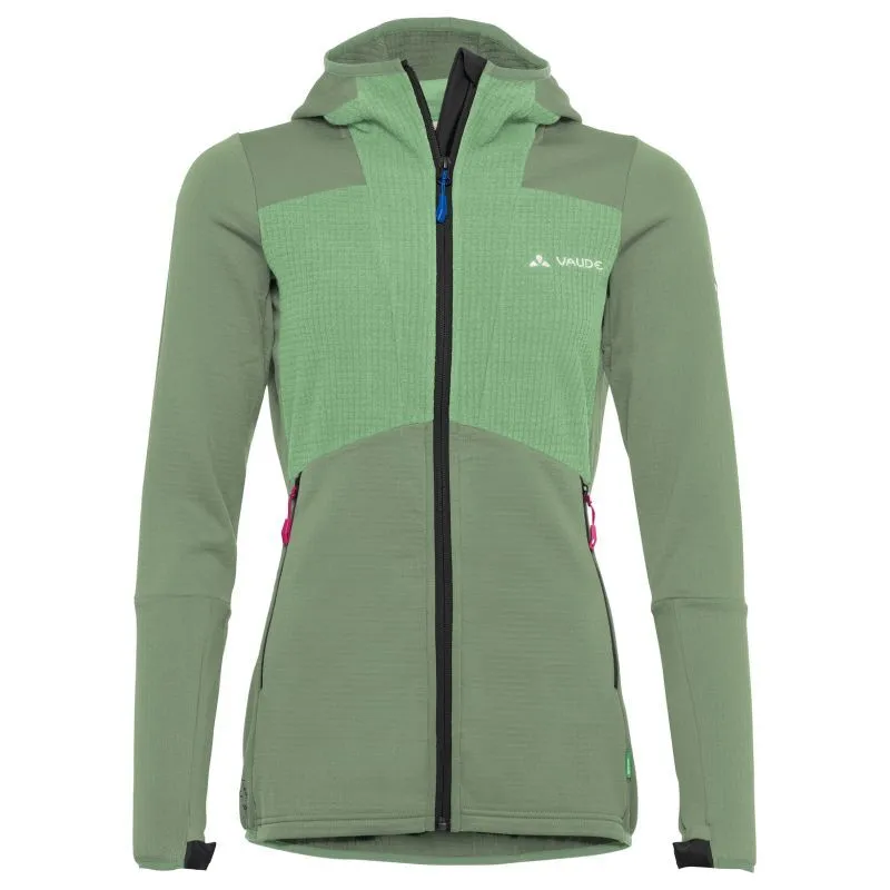 Vaude Women's Monviso Hooded Grid Fleece Jacket - Felpa in Pile