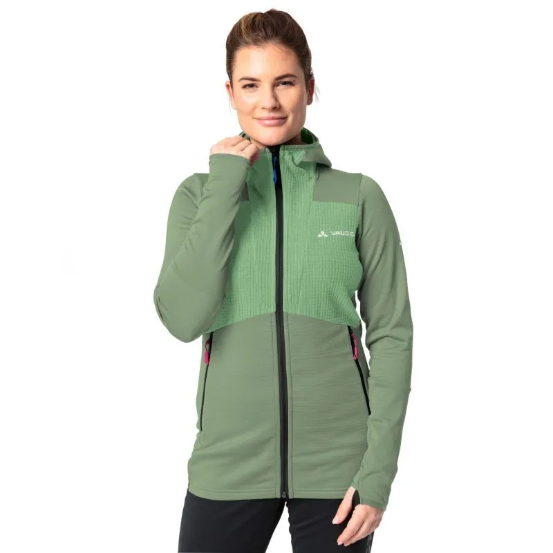 Vaude Women's Monviso Hooded Grid Fleece Jacket - Felpa in Pile