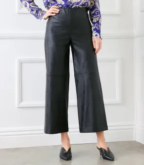 Vegan Leather Cropped Pants