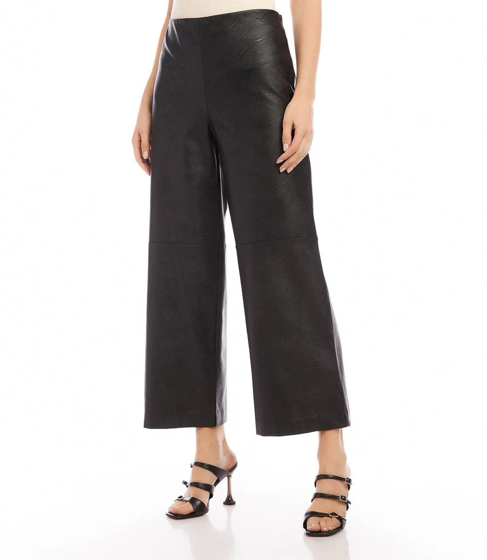 Vegan Leather Cropped Pants