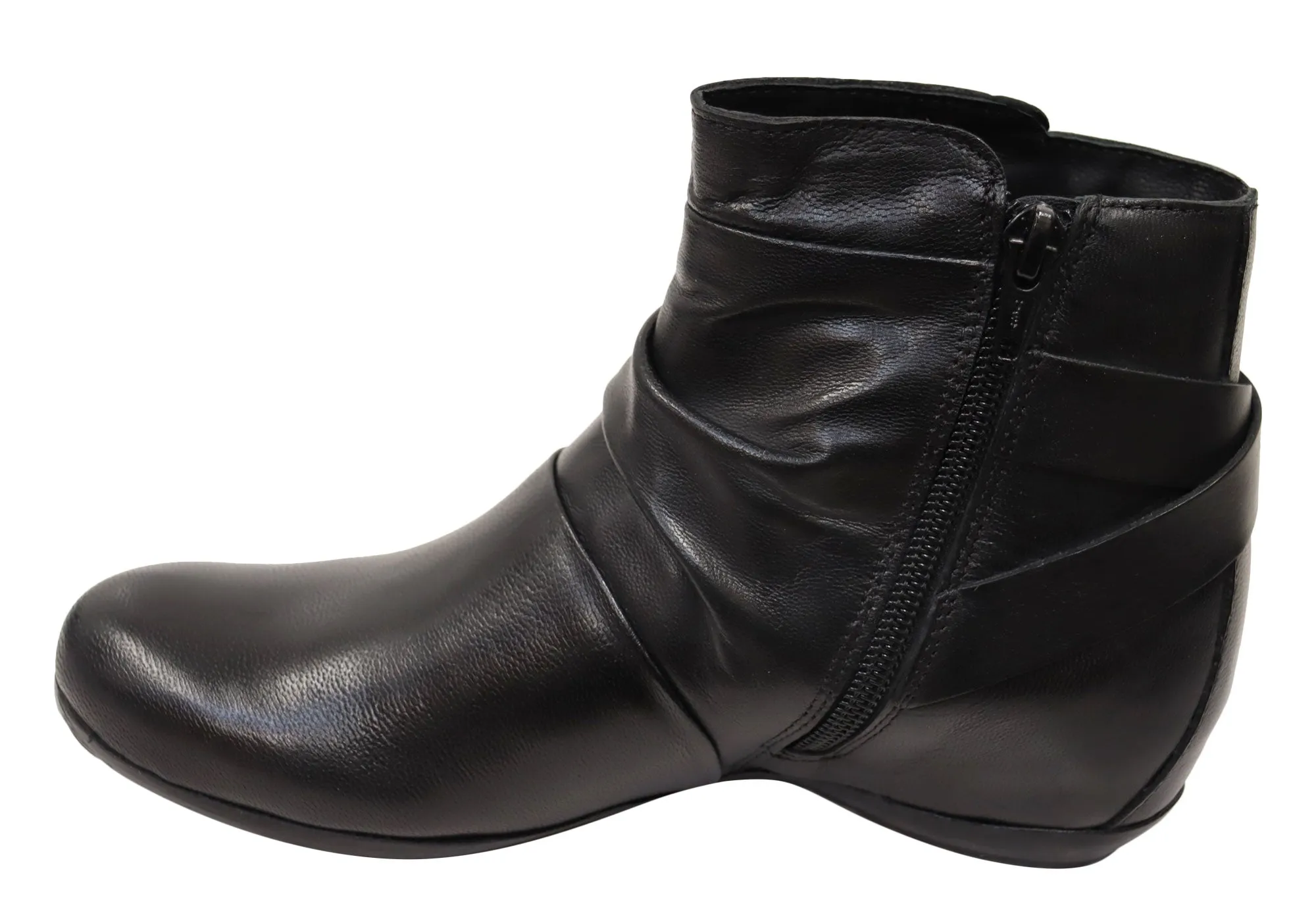 Via Paula Lush Womens Comfortable Brazilian Leather Ankle Boots