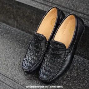 W823 Classic Penny Woven Loafer in Matte Black