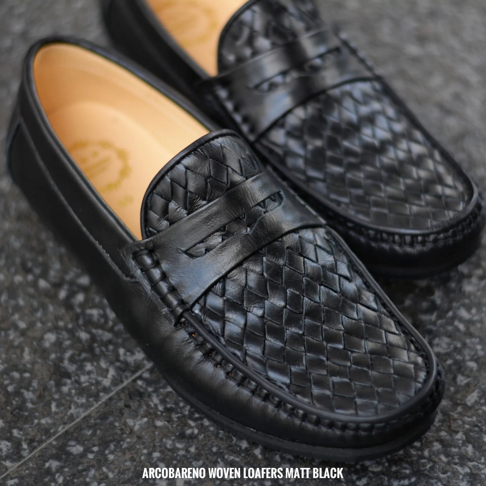 W823 Classic Penny Woven Loafer in Matte Black