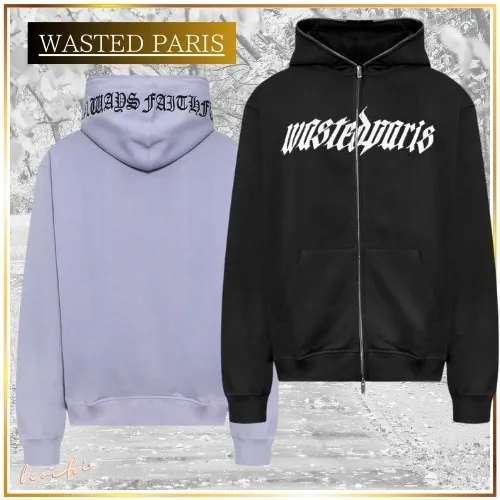 WASTED PARIS | Street Style Plain Cotton Logo Hoodies - Unisex, Long Sleeves