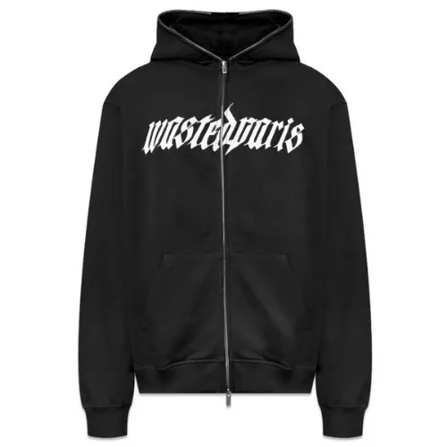 WASTED PARIS | Street Style Plain Cotton Logo Hoodies - Unisex, Long Sleeves