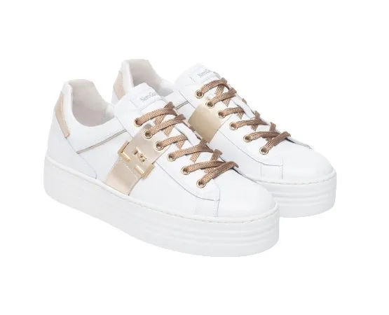 white leather sneakers Nerogiardini women's I308413D/707