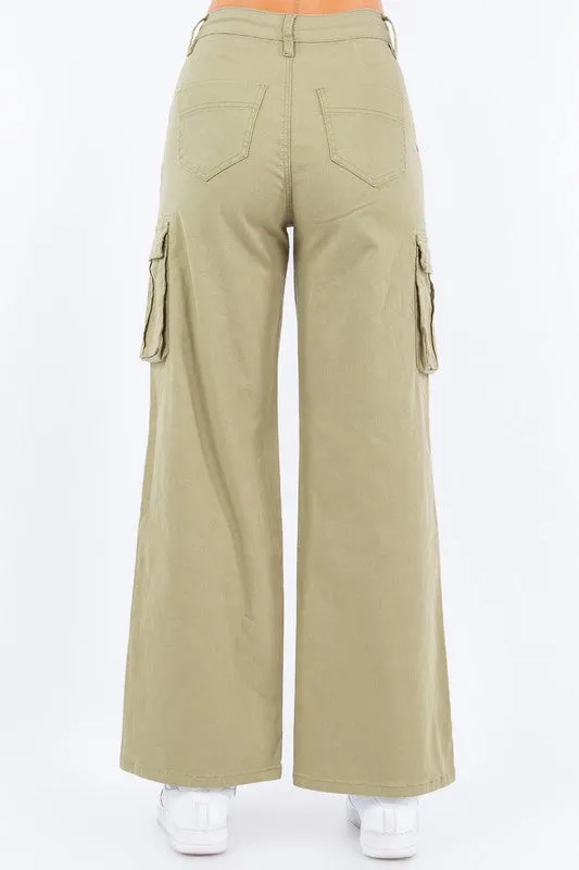 Wide Leg High Waist Drawstring Pants