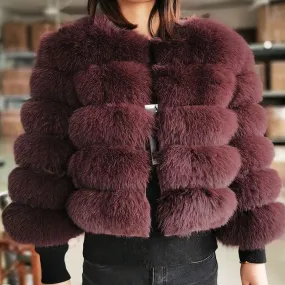 Women's Fur Jacket - Luxury Winter High Street Natural Fur