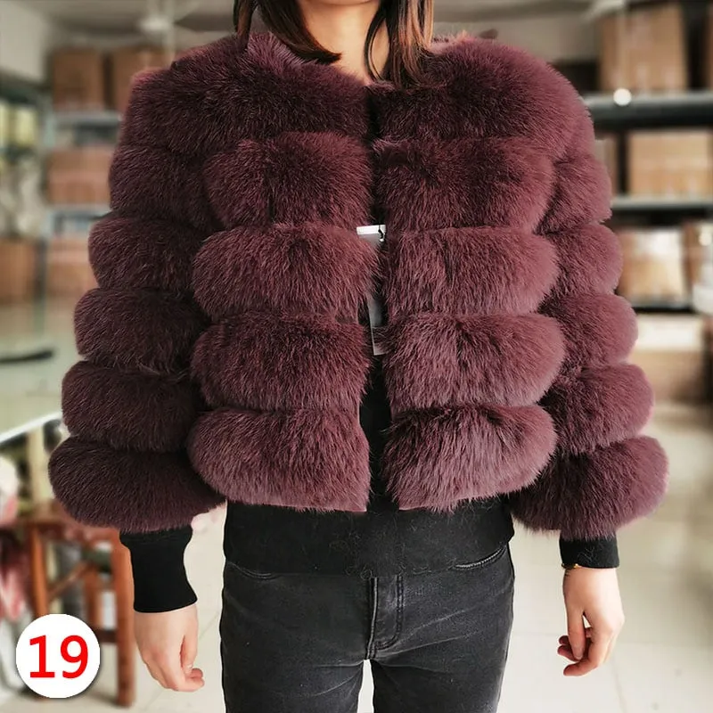 Women's Fur Jacket - Luxury Winter High Street Natural Fur