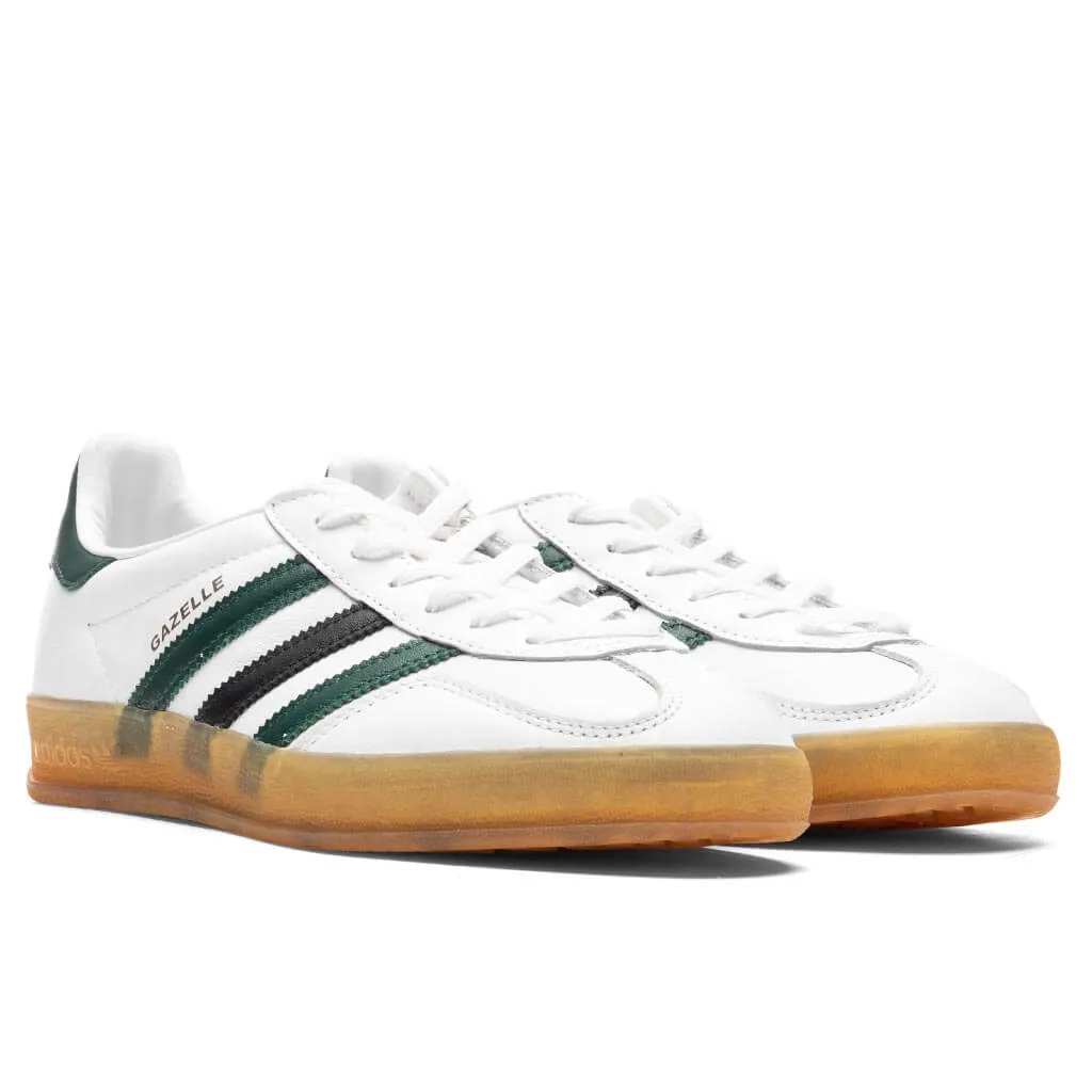 Women's Gazelle Indoor - White/Collegiate Green/Core Black - Adidas