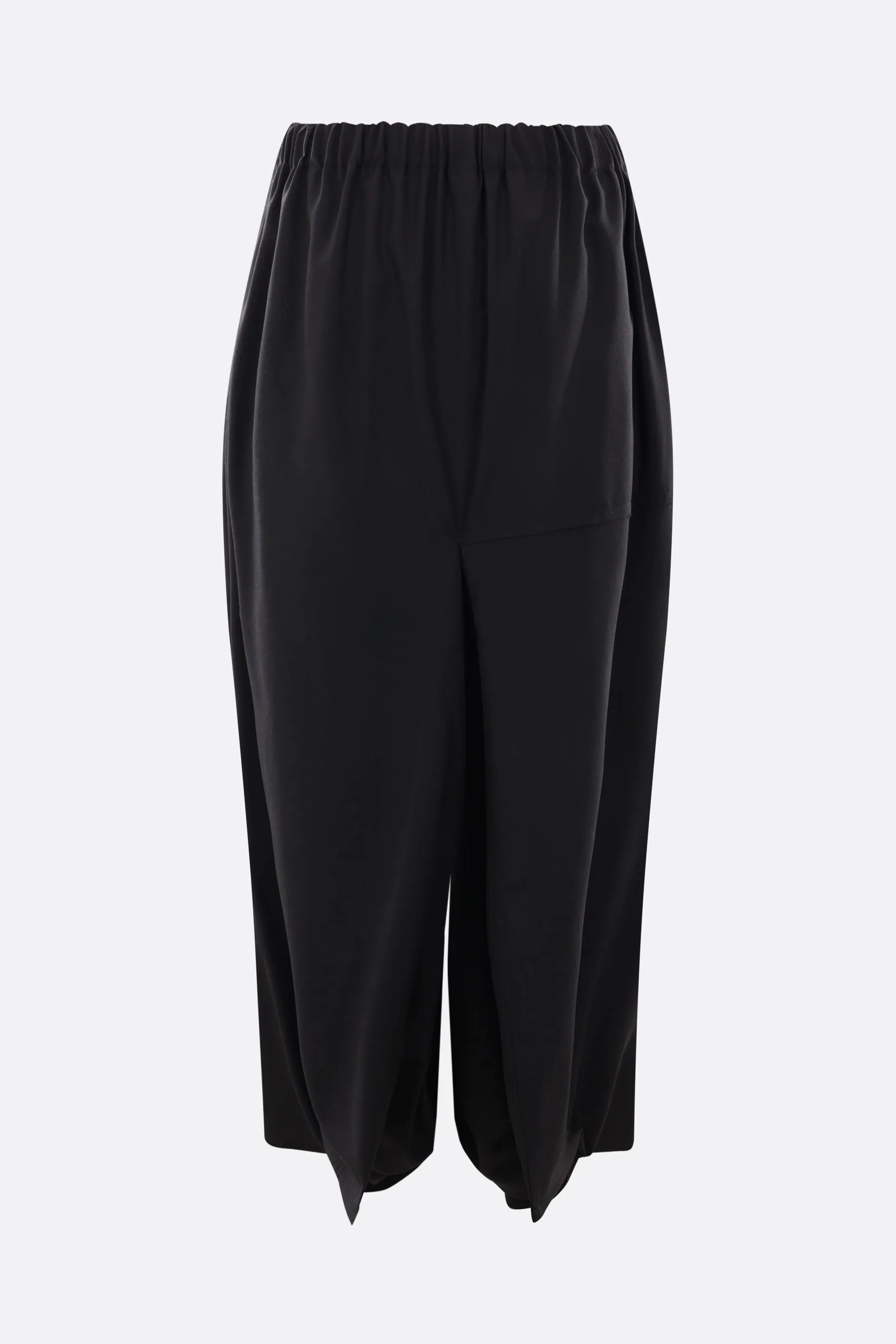 wool oversized deconstructed cropped trousers